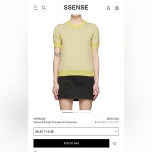 Versace wool knit crew neck